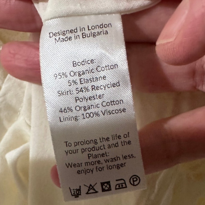 Saint + Sophia Organic Cotton Fit & Flare Mixed Media Eyelet Dress, Size 8 — image 4 of 8